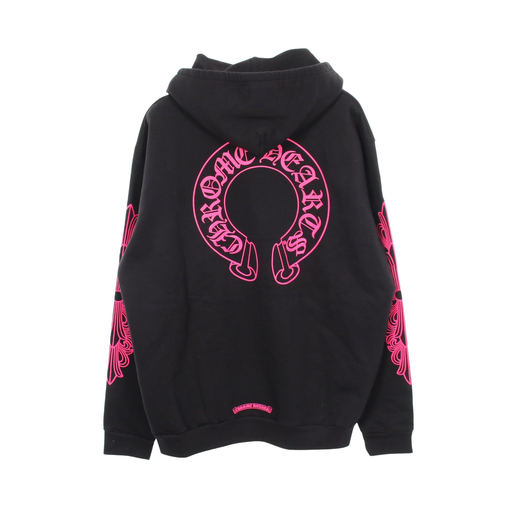 ホースシュー フローラルクロス ダガージップ ジップアップパーカー コットン ブラック ピンク クロムハーツ トップス Chrome Hearts