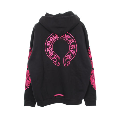ホースシュー フローラルクロス ダガージップ ジップアップパーカー コットン ブラック ピンク クロムハーツ トップス Chrome Hearts