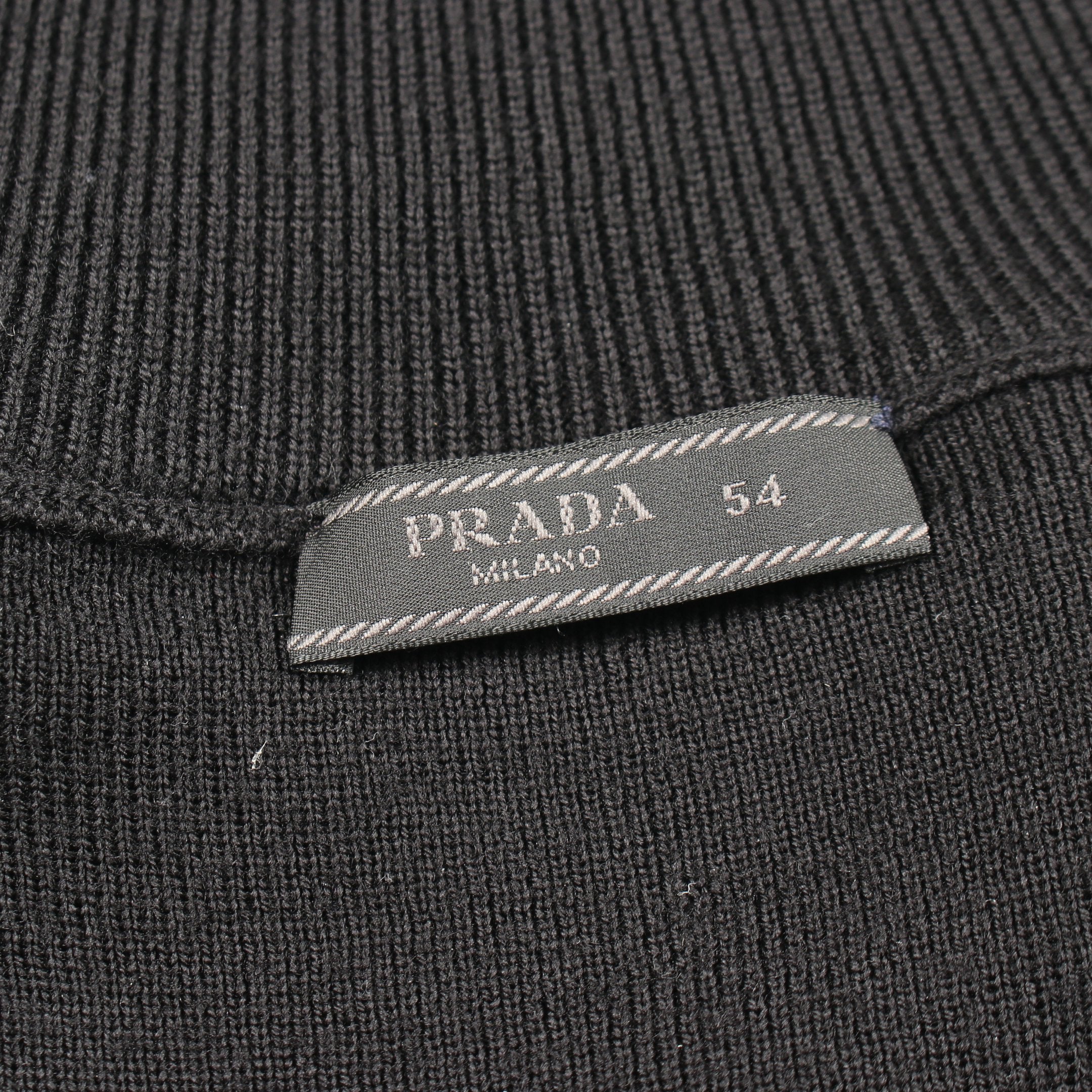 【美品鑑定済み】PRADA プラダ　ブルゾン ジャケット　ニット切替ブルゾン ニット切替 ジャケット ブルゾン ウール ナイロン ブラック プラダ – RECLO