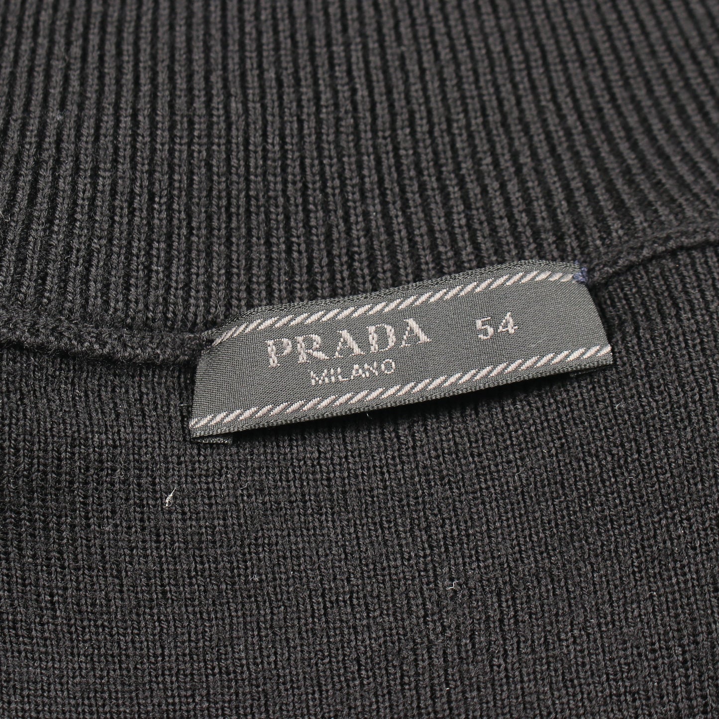 ニット切替 ジャケット ブルゾン ウール ナイロン ブラック プラダ アウター PRADA
