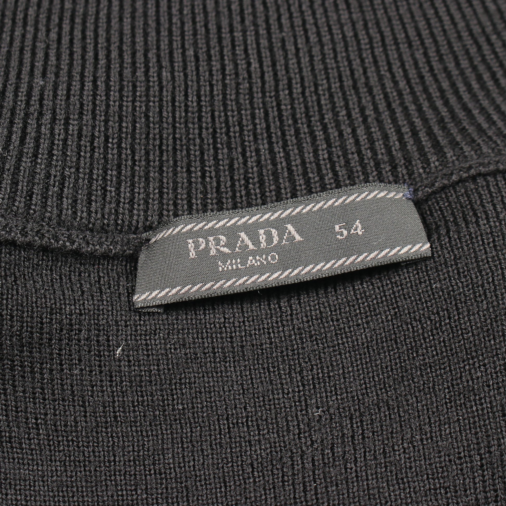 ニット切替 ジャケット ブルゾン ウール ナイロン ブラック プラダ アウター PRADA