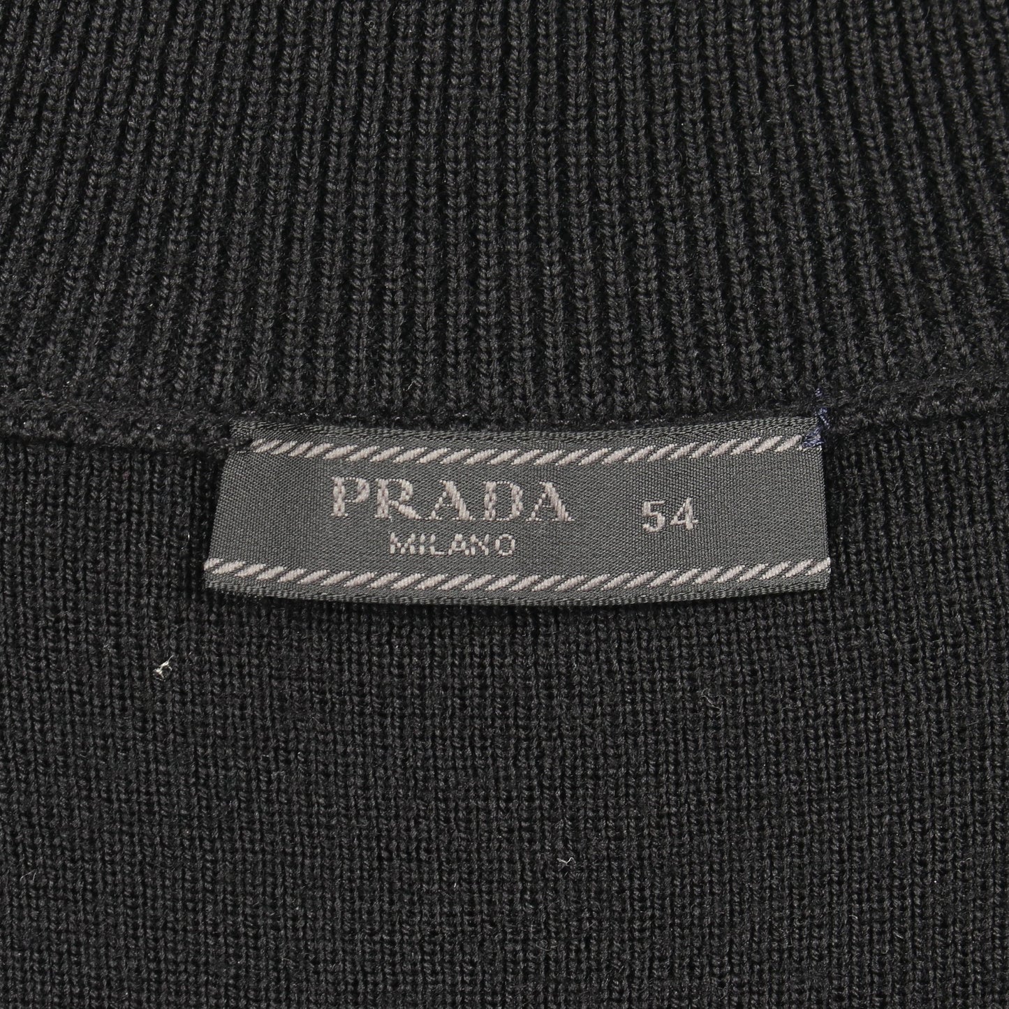 ニット切替 ジャケット ブルゾン ウール ナイロン ブラック プラダ アウター PRADA
