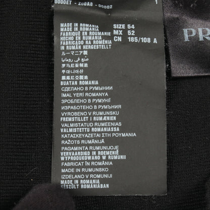 ニット切替 ジャケット ブルゾン ウール ナイロン ブラック プラダ アウター PRADA