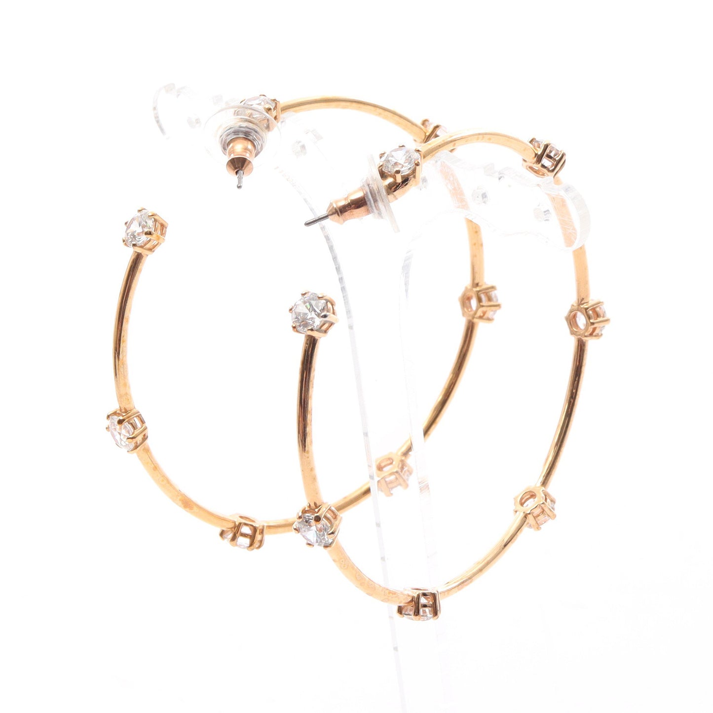コンステラ フープ ピアス GP ラインストーン ピンクゴールド クリア スワロフスキー アクセサリー SWAROVSKI