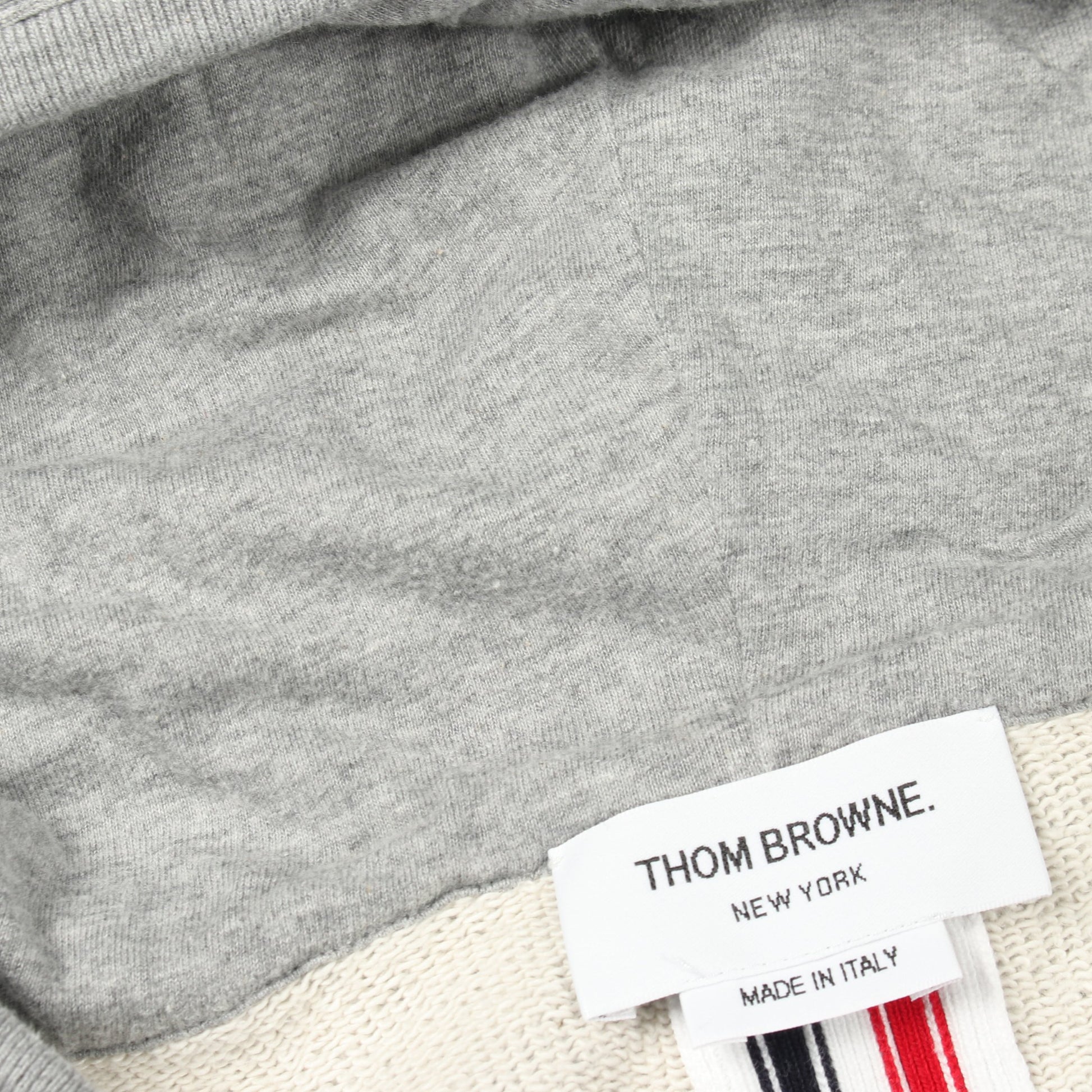 ループバッグジャージ ジップアップパーカー コットン グレー トムブラウン トップス THOM BROWNE