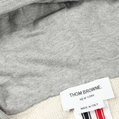 ループバッグジャージ ジップアップパーカー コットン グレー トムブラウン トップス THOM BROWNE