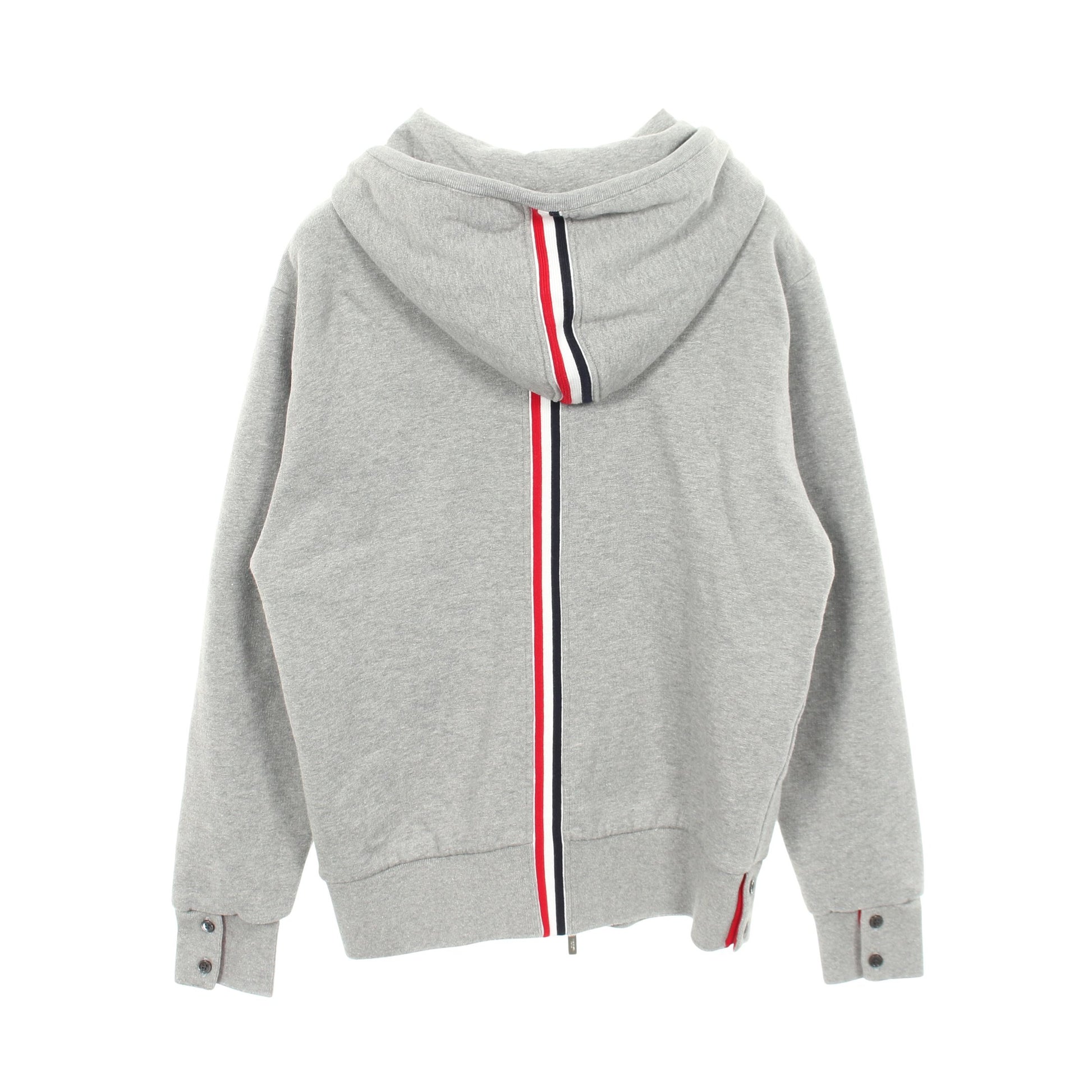 ループバッグジャージ ジップアップパーカー コットン グレー トムブラウン トップス THOM BROWNE