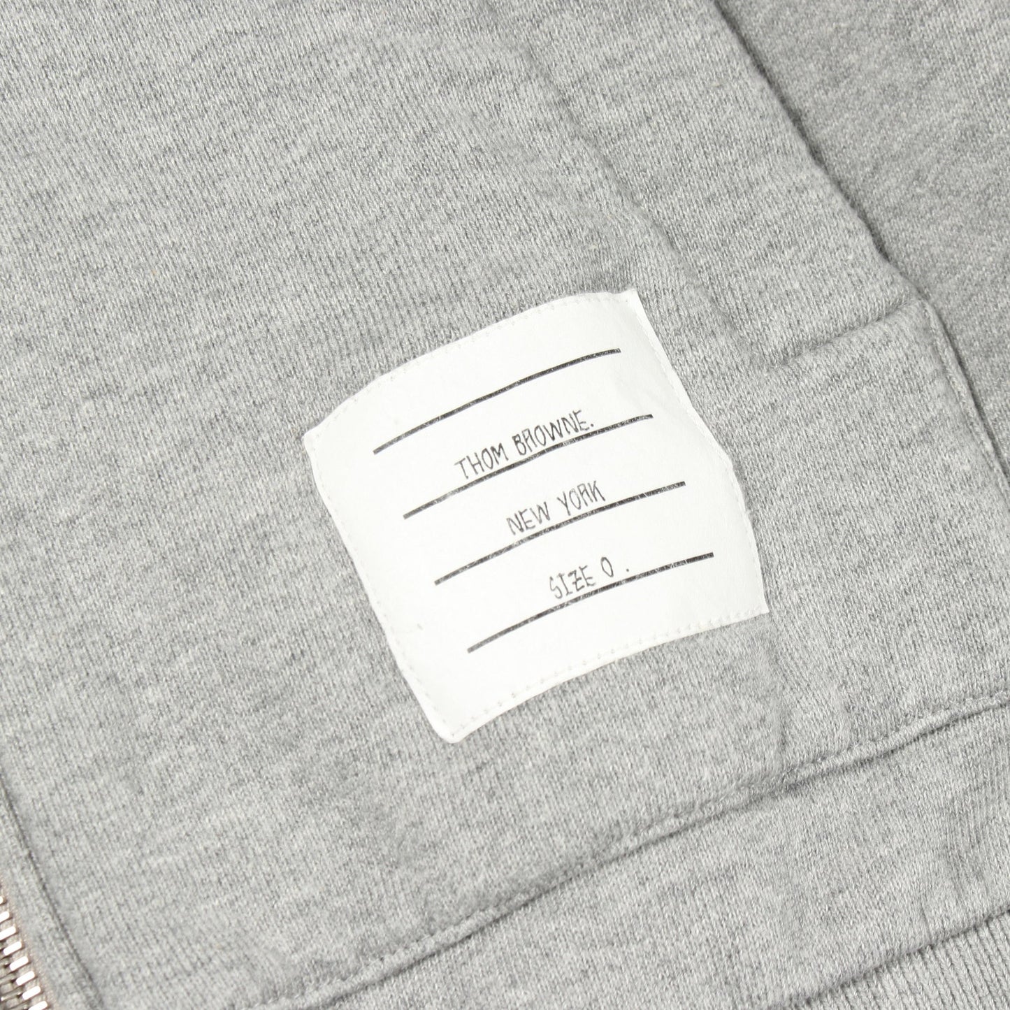 ループバッグジャージ ジップアップパーカー コットン グレー トムブラウン トップス THOM BROWNE