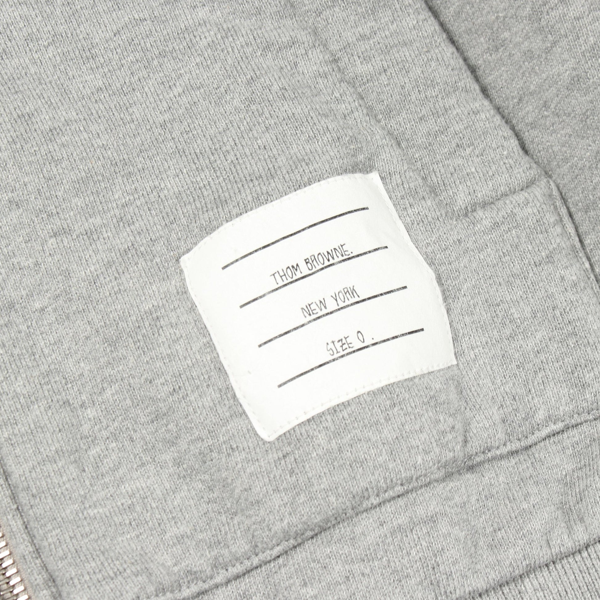 ループバッグジャージ ジップアップパーカー コットン グレー トムブラウン トップス THOM BROWNE