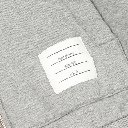 ループバッグジャージ ジップアップパーカー コットン グレー トムブラウン トップス THOM BROWNE