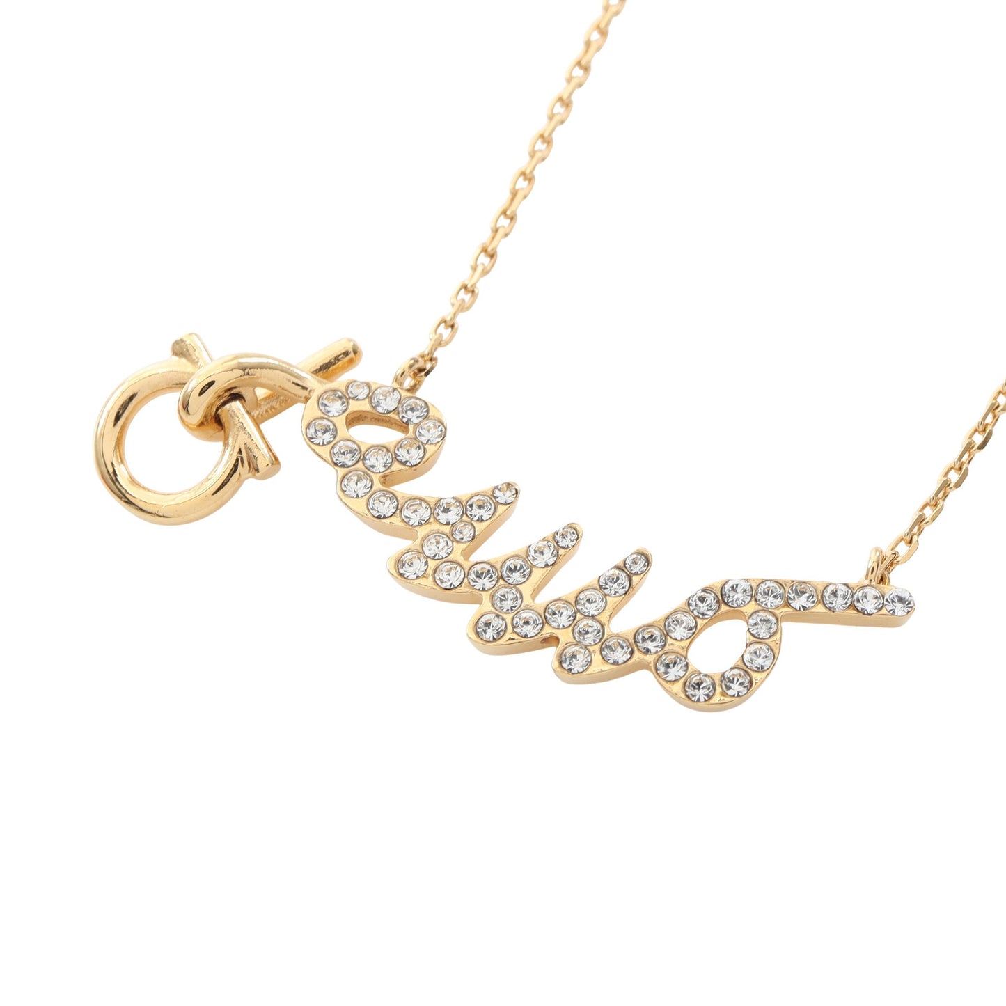 AMO ガンチーニ ネックレス GP ラインストーン ゴールド クリア サルヴァトーレフェラガモ アクセサリー Salvatore Ferragamo