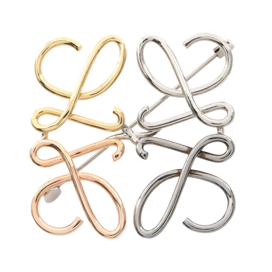 アナグラム ブローチ GP シルバー ゴールド マルチカラー ロエベ