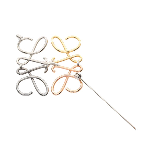 アナグラム ブローチ GP シルバー ゴールド マルチカラー ロエベ