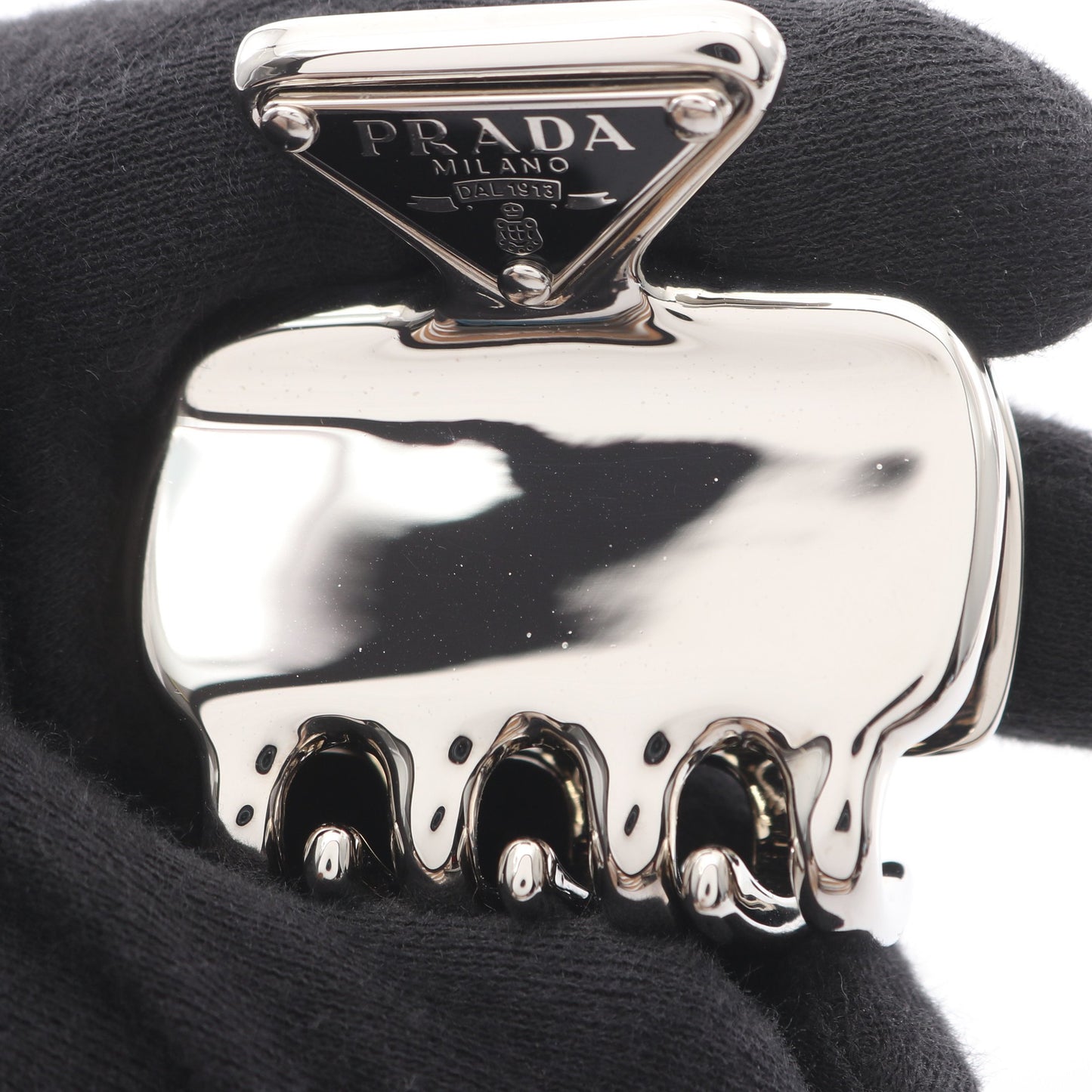 ACCIAIO+SMALTO ヘアクリップ シルバー プラダ アクセサリー PRADA