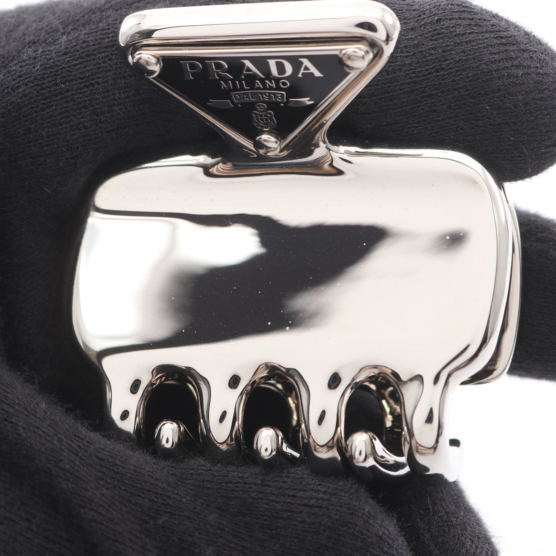 ACCIAIO+SMALTO ヘアクリップ シルバー プラダ アクセサリー PRADA