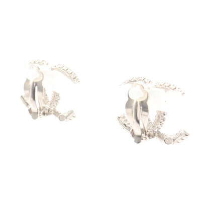 ココマーク A23P イヤリング ラインストーン シルバー クリア シャネル アクセサリー CHANEL