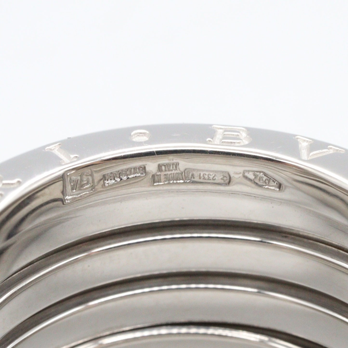 B-zero1 ビーゼロワン リング 4バンド リング 指輪 K18WG ホワイトゴールド ブルガリ アクセサリー BVLGARI