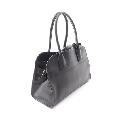 SOFT GLAIN ミディアム ハンドバッグ トートバッグ レザー ブラック プラダ バッグ PRADA