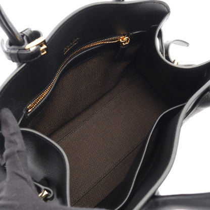 SOFT GLAIN ミディアム ハンドバッグ トートバッグ レザー ブラック プラダ バッグ PRADA