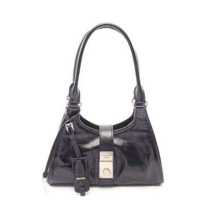 SOFT LUX ハンドバッグ レザー ブラック プラダ バッグ PRADA