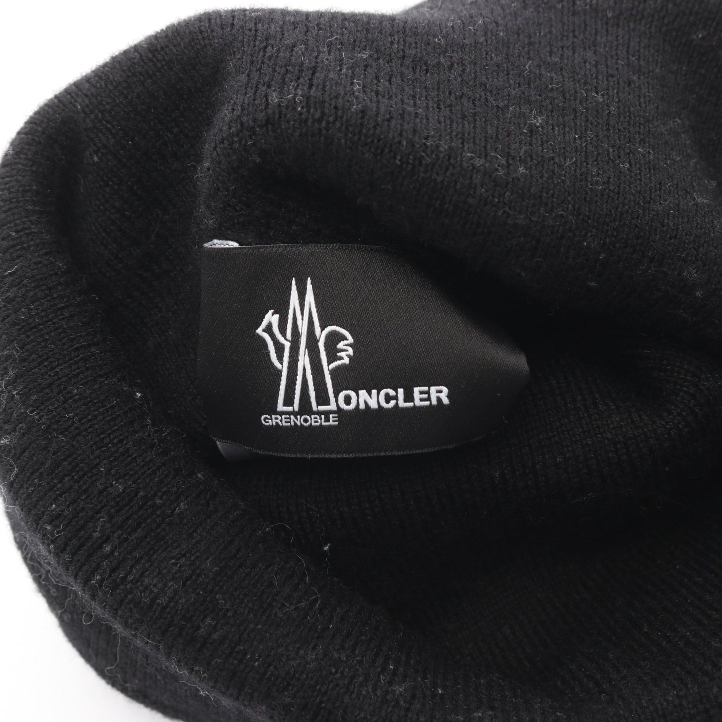 ロゴ ニット帽 ビーニー ウール ブラック モンクレールグルノーブル 財布・小物 MONCLER GRENOBLE
