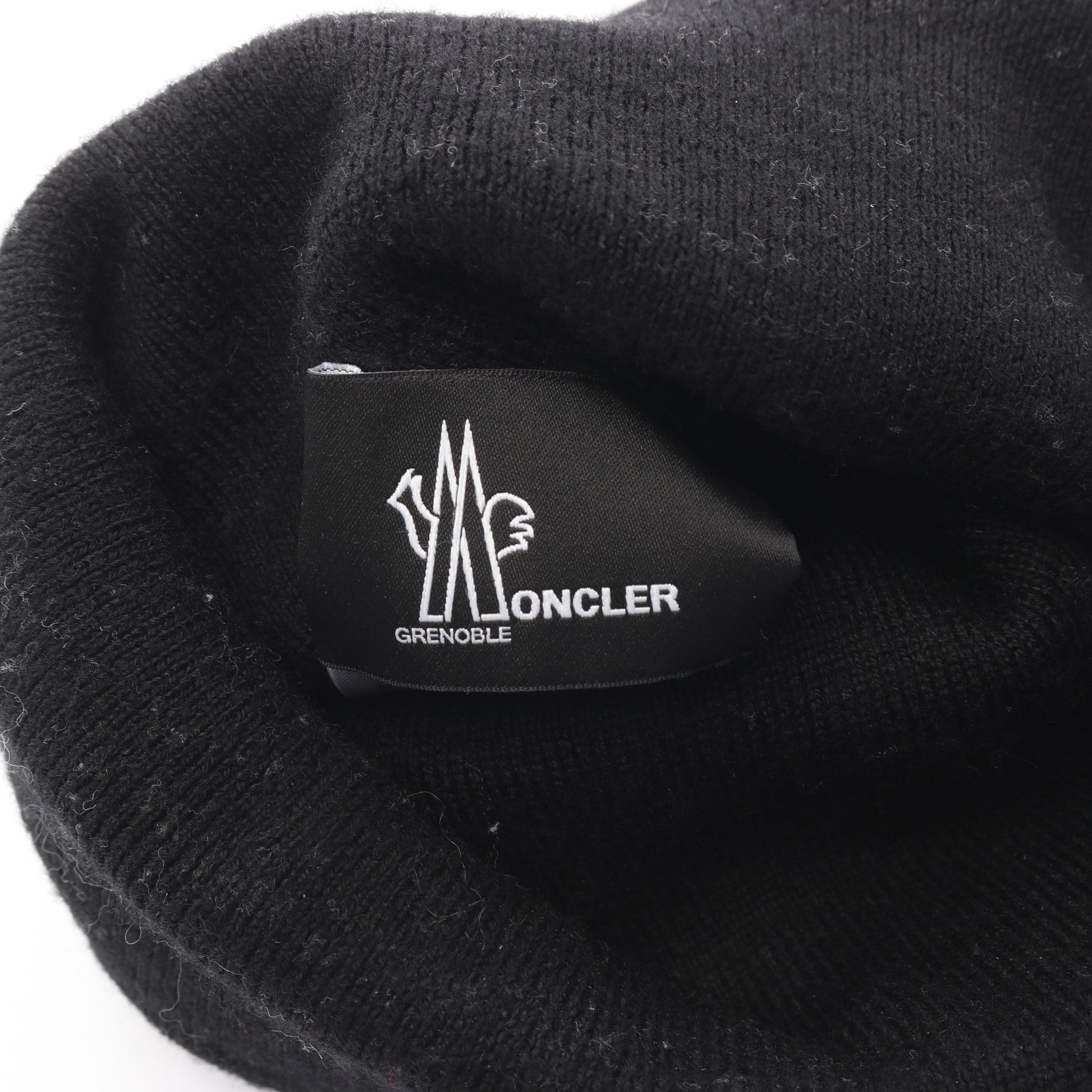 ロゴ ニット帽 ビーニー ウール ブラック モンクレールグルノーブル 財布・小物 MONCLER GRENOBLE