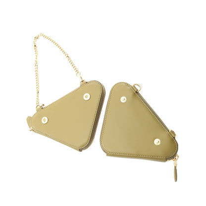 MINI CONTENITORI 2WAY チェーンハンドバッグ ラフィア レザー カーキグリーン プラダ バッグ PRADA