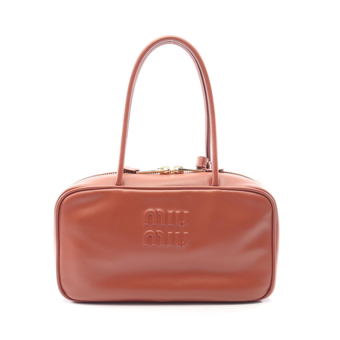 ボー バッグ ミディアム ショルダーバッグ レザー ブラウン ミュウミュウ バッグ miu miu