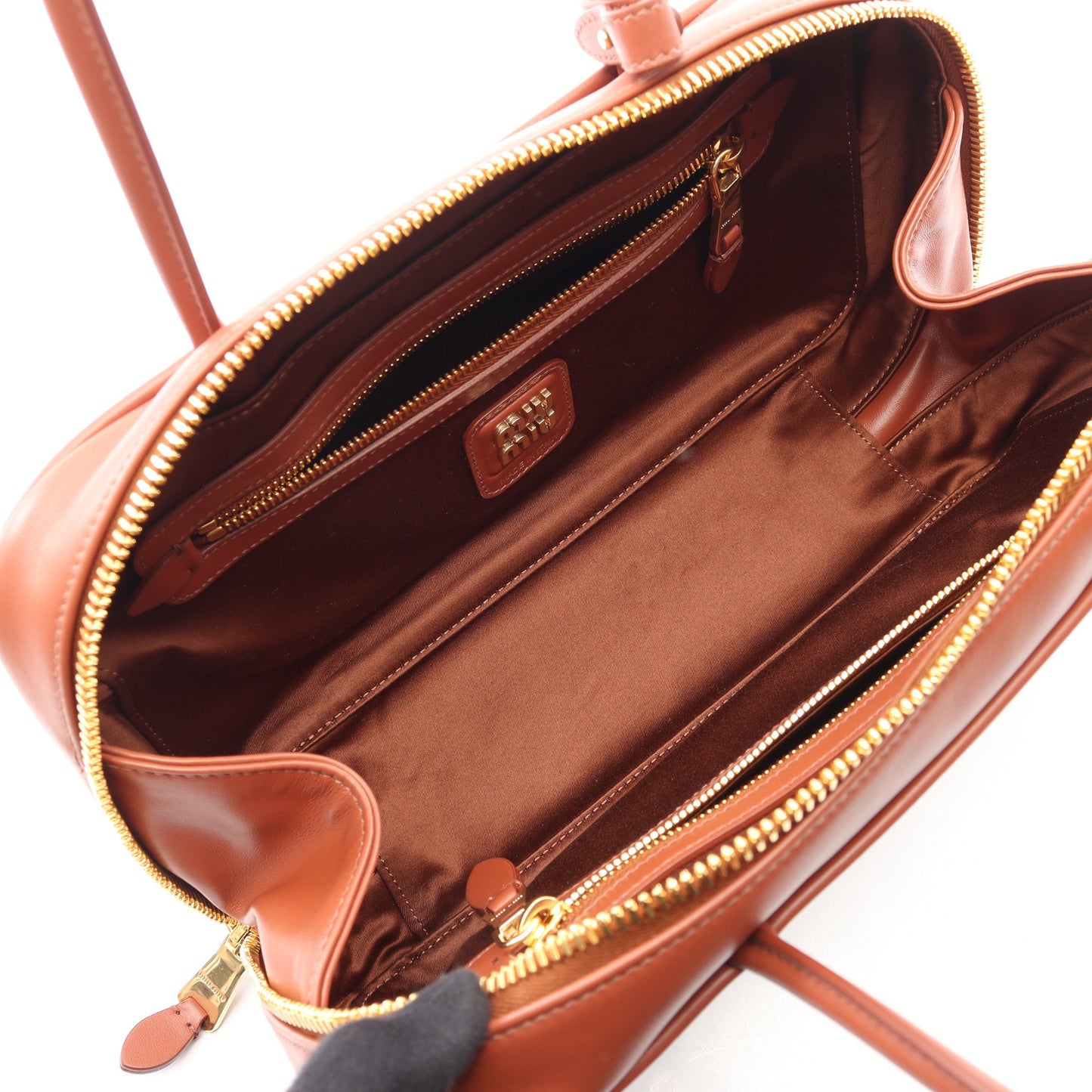 ボー バッグ ミディアム ショルダーバッグ レザー ブラウン ミュウミュウ バッグ miu miu