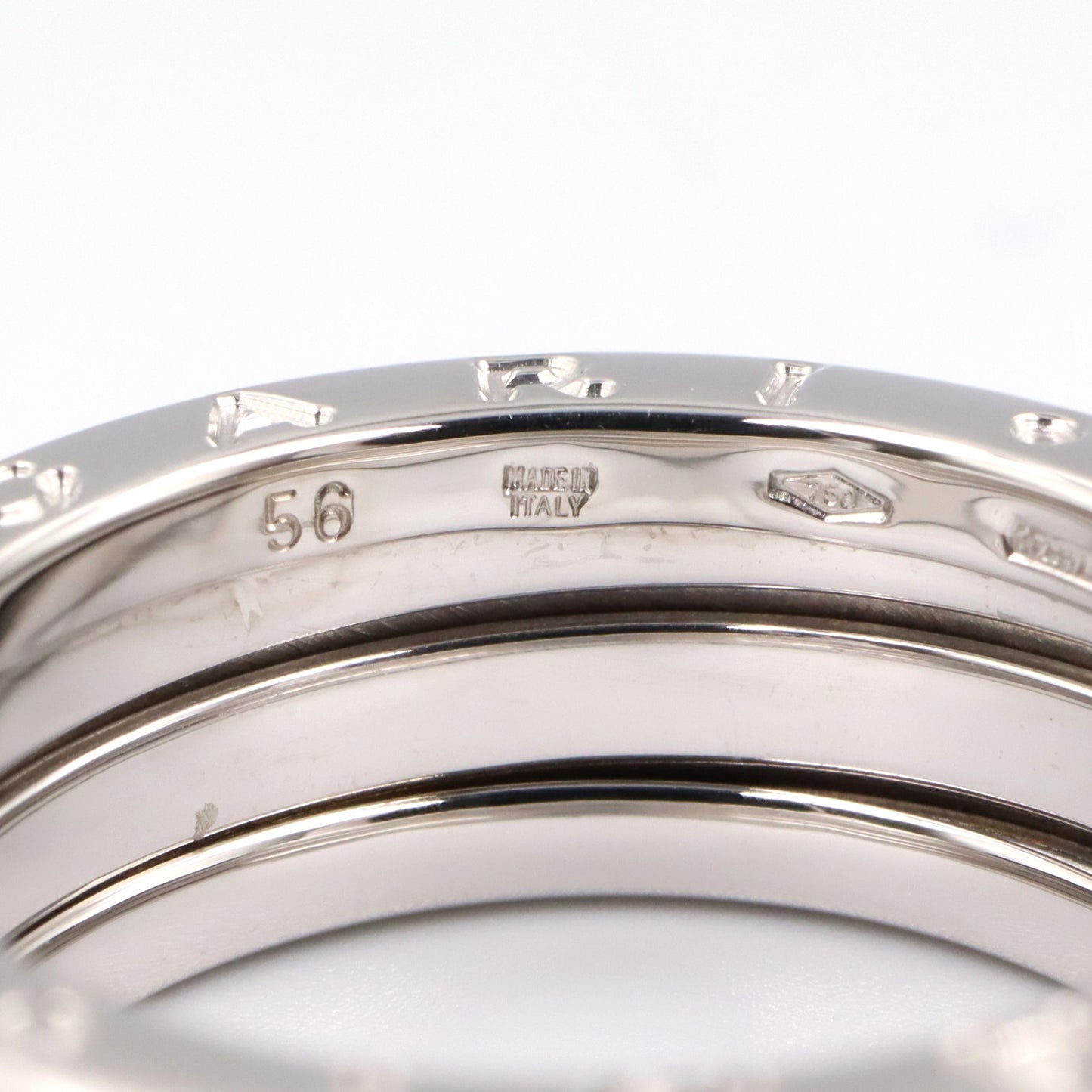B-zero1 ビーゼロワン リング 3バンド リング 指輪 K18WG ホワイトゴールド ブルガリ アクセサリー BVLGARI