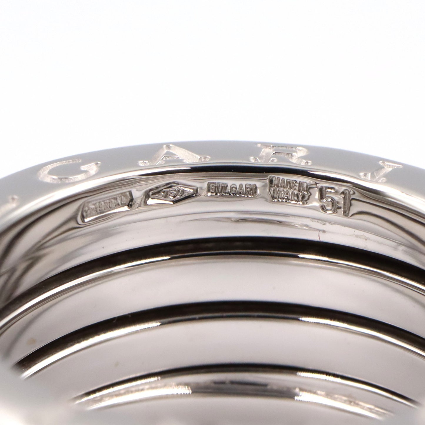 B-zero1 ビーゼロワン リング 4バンド リング 指輪 K18WG ホワイトゴールド ブルガリ アクセサリー BVLGARI