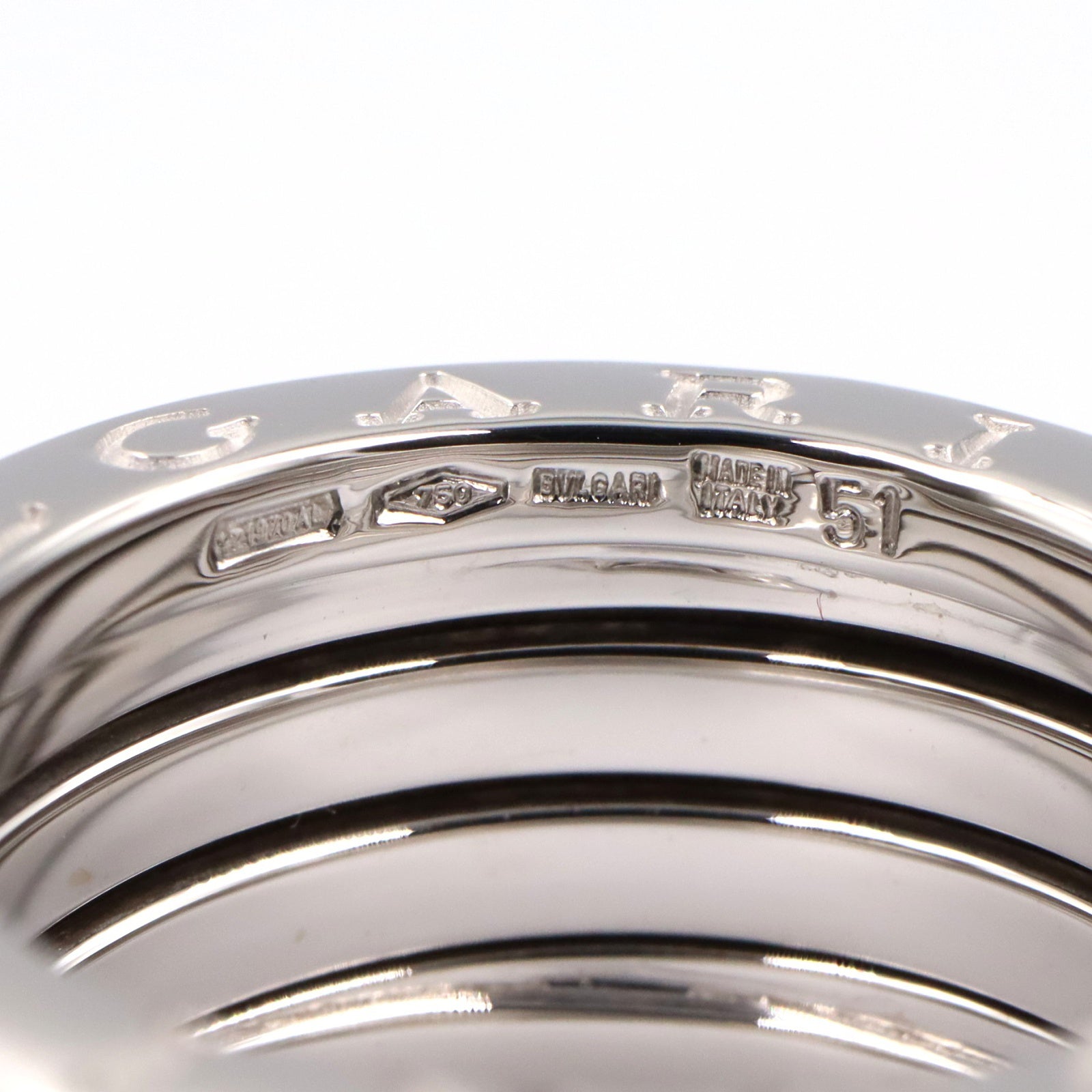 B-zero1 ビーゼロワン リング 4バンド リング 指輪 K18WG ホワイトゴールド ブルガリ アクセサリー BVLGARI