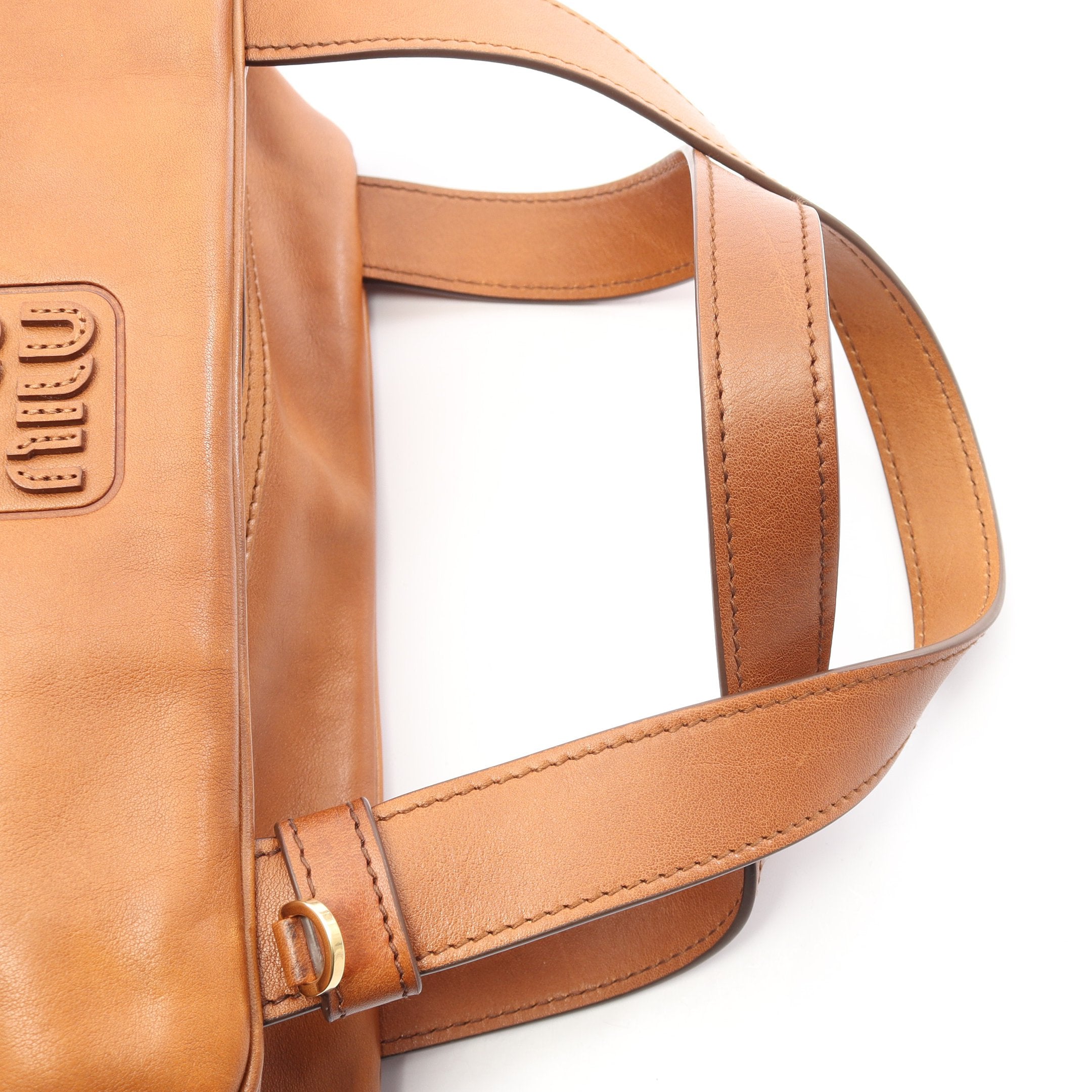VITTELO ANTIC ハンドバッグ レザー ブラウン ミュウミュウ – RECLO