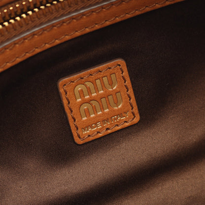 VITTELO ANTIC ハンドバッグ レザー ブラウン ミュウミュウ バッグ miu miu