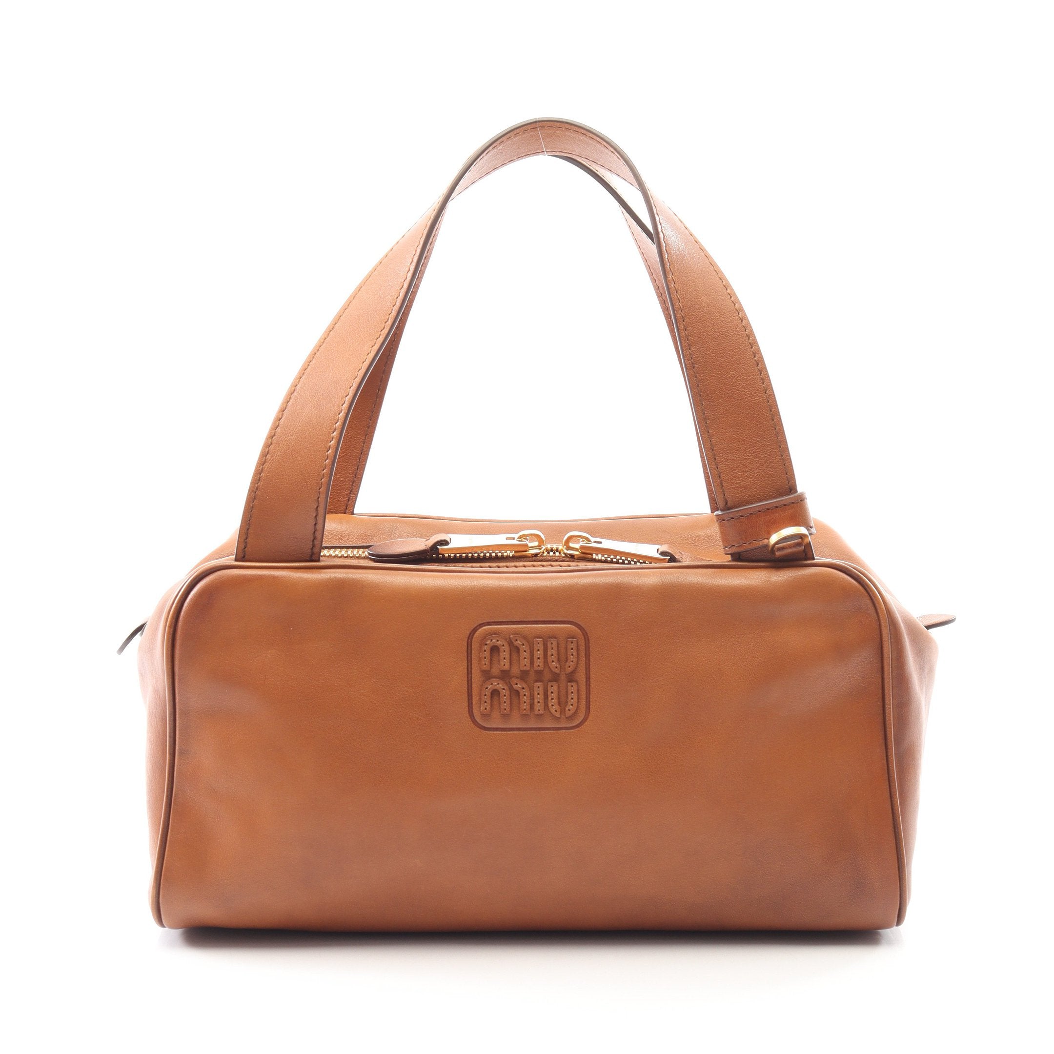 VITTELO ANTIC ハンドバッグ レザー ブラウン ミュウミュウ – RECLO