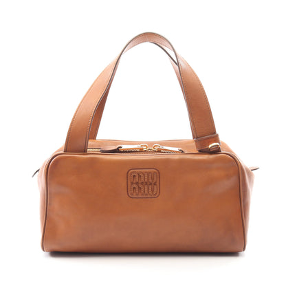 VITTELO ANTIC ハンドバッグ レザー ブラウン ミュウミュウ バッグ miu miu