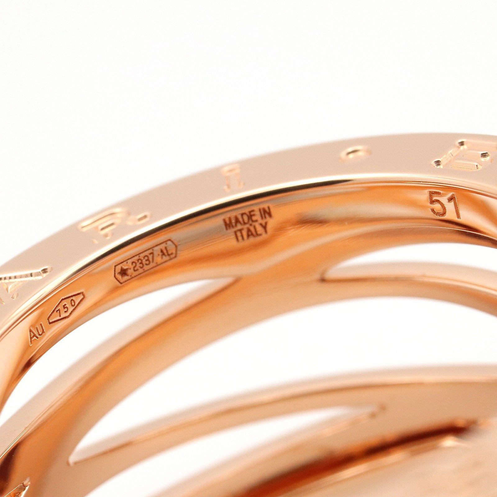 B-zero1 デザインレジェンド リング リング 指輪 K18PG ゴールド ピンクゴールド ブルガリ アクセサリー BVLGARI