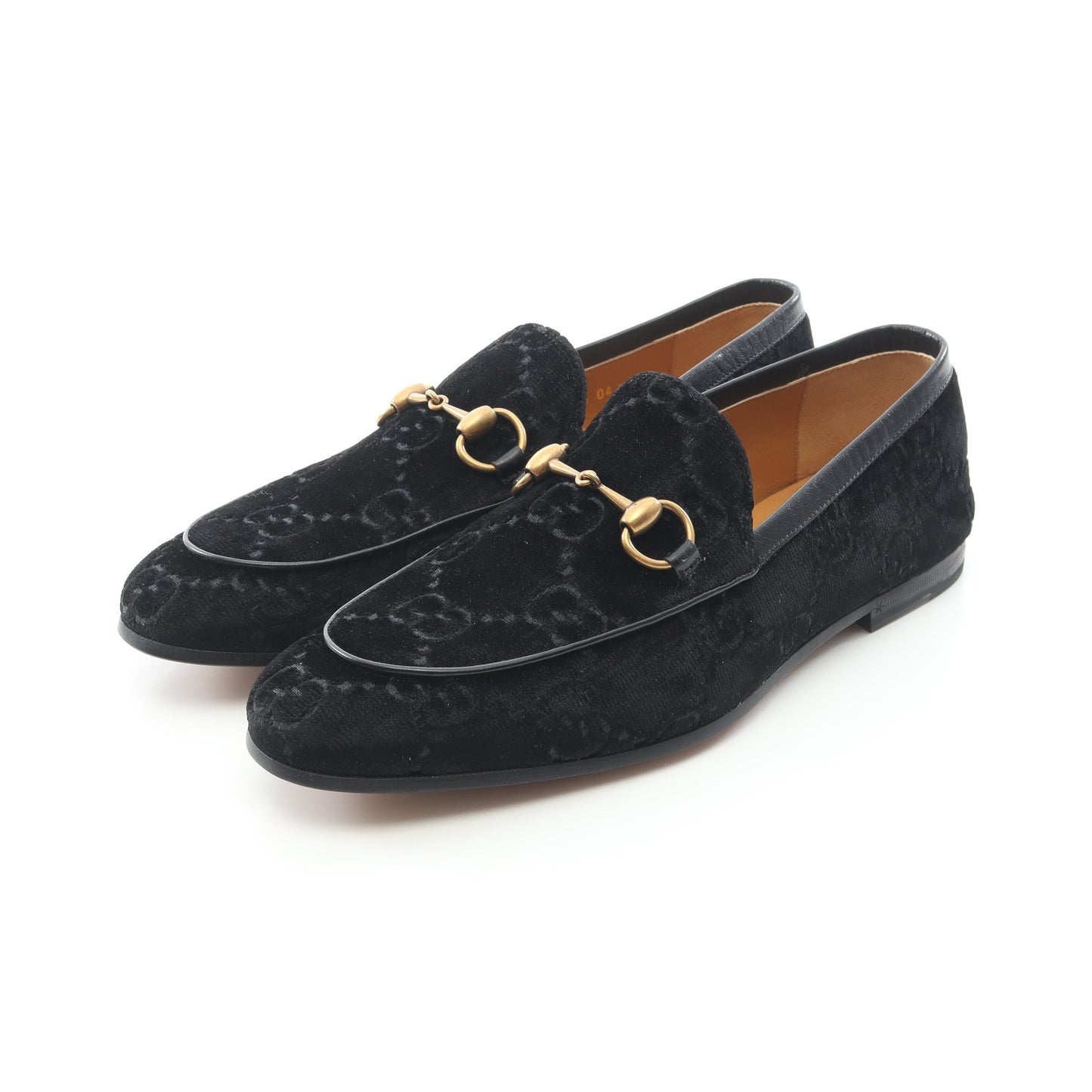 GGベルベット ホースビット ローファー ベロア ブラック グッチ シューズ GUCCI