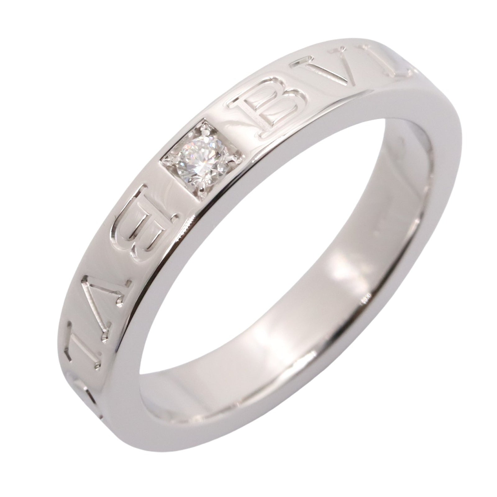 B-zero1 ビーゼロワン リング 1PD リング 指輪 K18WG ダイヤモンド ホワイトゴールド クリア ブルガリ アクセサリー BVLGARI