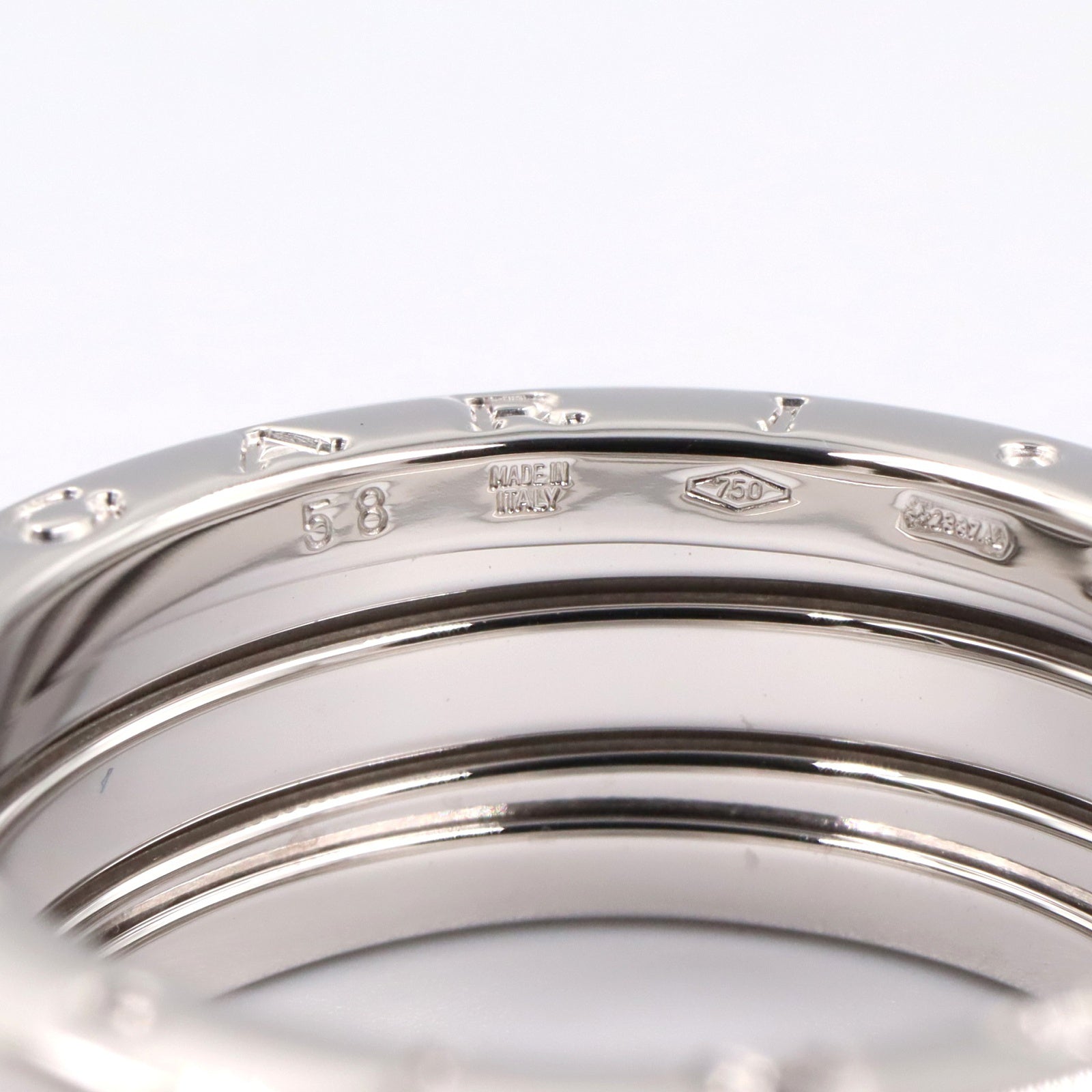B-zero1 ビーゼロワン リング 3バンド リング 指輪 K18WG ホワイトゴールド ブルガリ アクセサリー BVLGARI