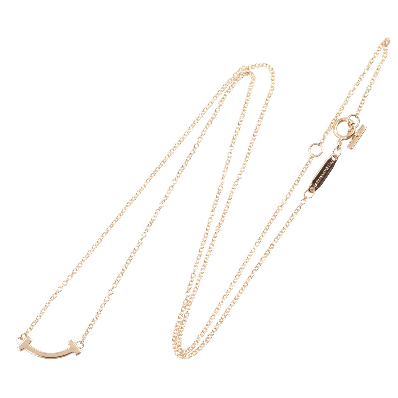 Tスマイル ミニ ネックレス ネックレス K18PG ピンクゴールド ティファニー アクセサリー TIFFANY & Co.
