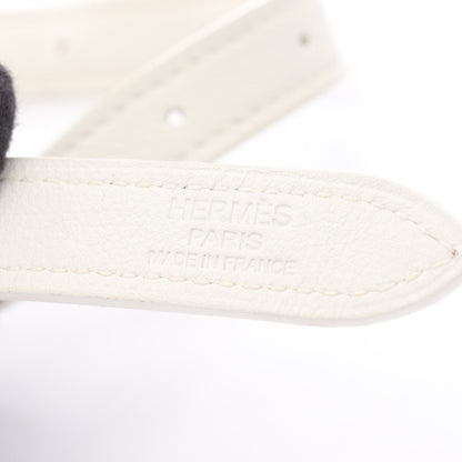 シルキーシティPM ショルダーバッグ シルク レザー イエロー マルチカラー シルバー金具 □O刻印 エルメス バッグ HERMES