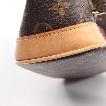 モンスリPM モノグラム バックパック リュックサック PVC レザー ブラウン ルイヴィトン バッグ LOUIS VUITTON