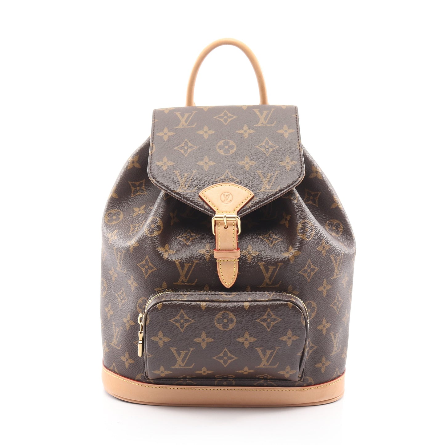 モンスリPM モノグラム バックパック リュックサック PVC レザー ブラウン ルイヴィトン バッグ LOUIS VUITTON