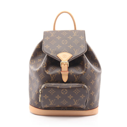 モンスリPM モノグラム バックパック リュックサック PVC レザー ブラウン ルイヴィトン バッグ LOUIS VUITTON