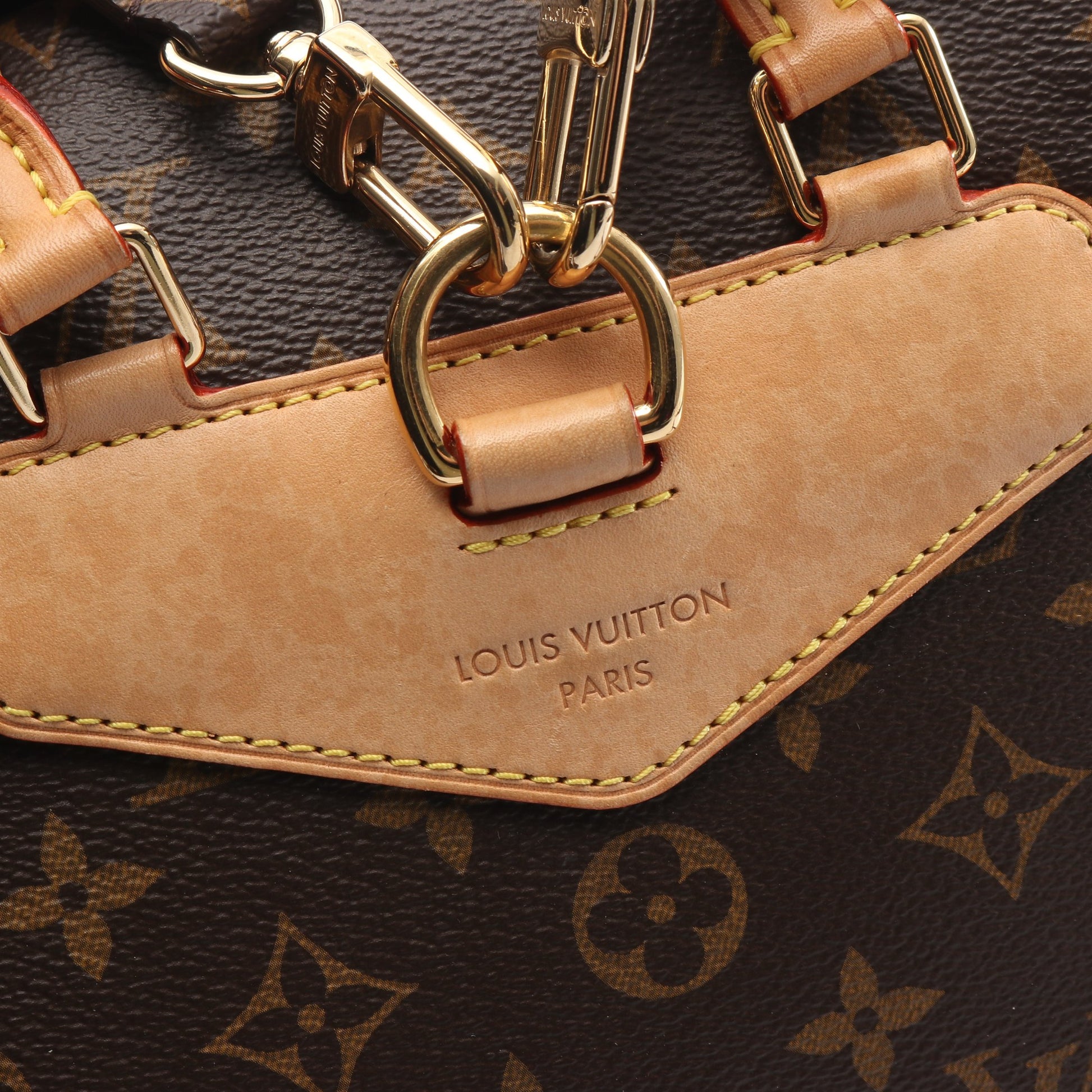モンスリPM モノグラム バックパック リュックサック PVC レザー ブラウン ルイヴィトン バッグ LOUIS VUITTON
