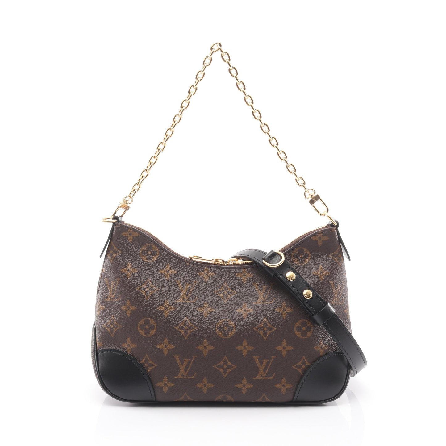 ブーローニュ NM モノグラム ノワール 2WAY チェーンハンドバッグ PVC レザー ブラウン ブラック ルイヴィトン バッグ LOUIS VUITTON