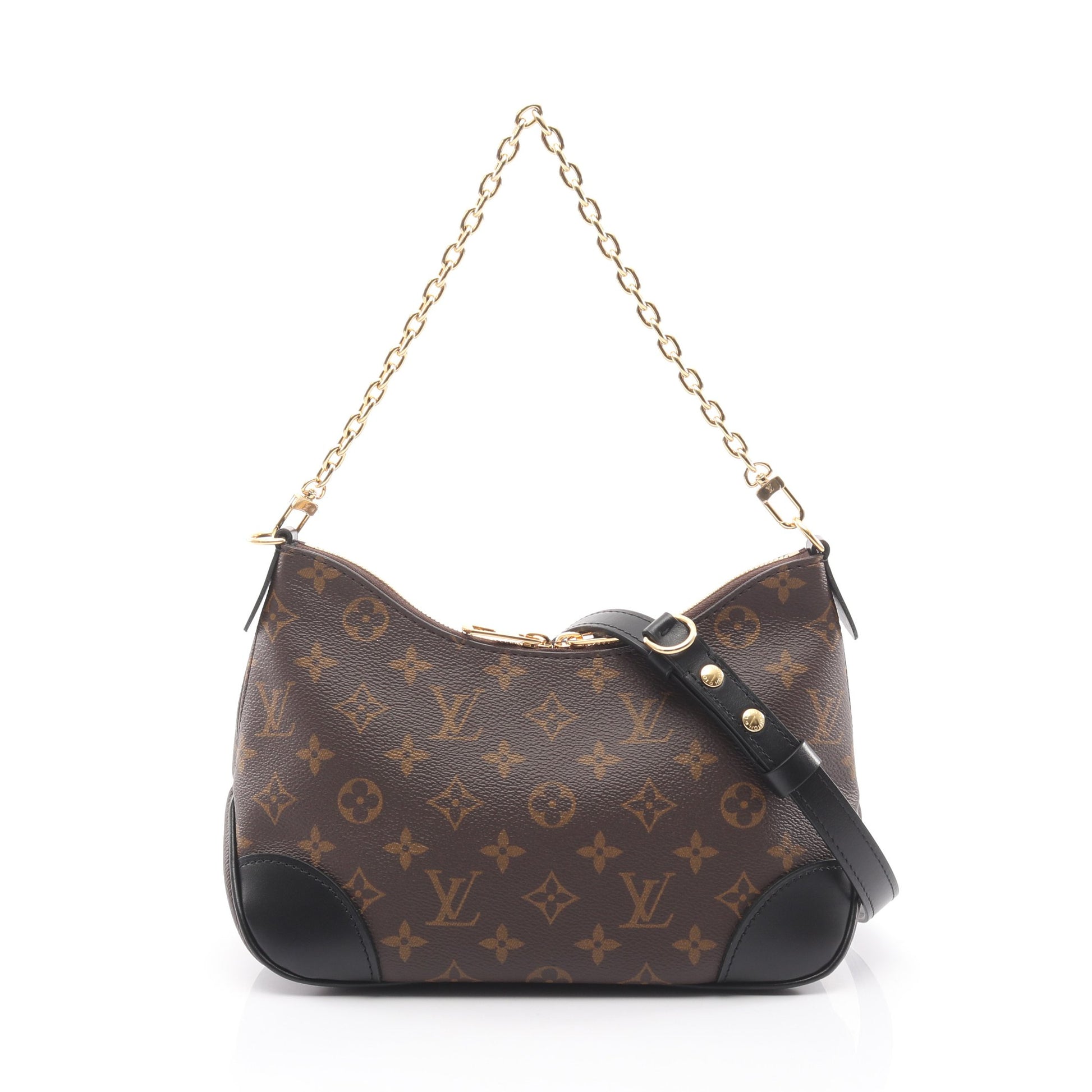 ブーローニュ NM モノグラム ノワール 2WAY チェーンハンドバッグ PVC レザー ブラウン ブラック ルイヴィトン バッグ LOUIS VUITTON