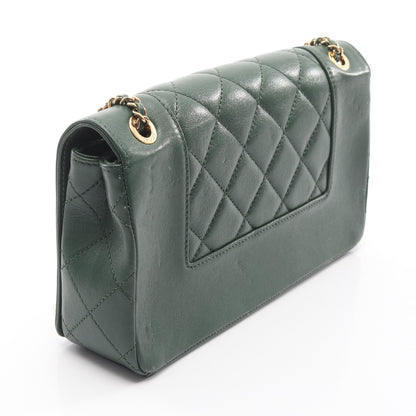 マトラッセ チェーンショルダーバッグ レザー グリーン ゴールド金具 シャネル バッグ CHANEL