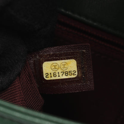 マトラッセ チェーンショルダーバッグ レザー グリーン ゴールド金具 シャネル バッグ CHANEL